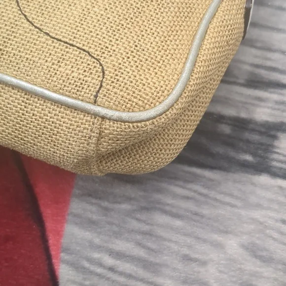 Coach LE Limited Bumble Bee Floral Y2K Mini Bag w Raffia Shoulder Purse - Picture 9 of 14